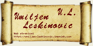 Umiljen Leškinović vizit kartica